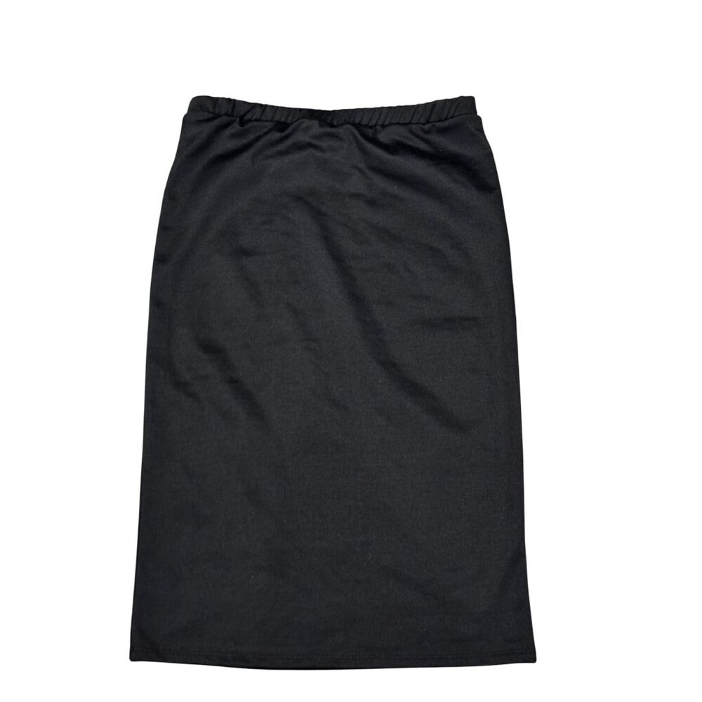Black MOA Collection Pencil Skirt Size S Polyester Spandex Elastic Waistband